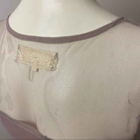 A’Reve Light Lilac Chiffon Floral Lace Dress Sz S - Picture 7 of 11